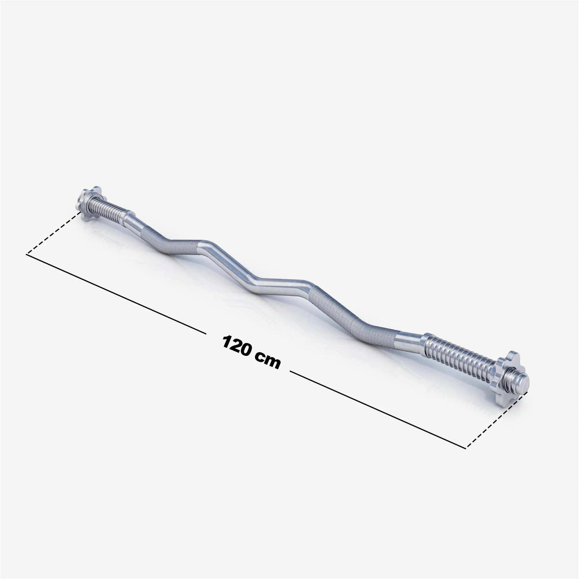EZ-hauistanko 120 cm kierrelukoilla, kromi - Image 3