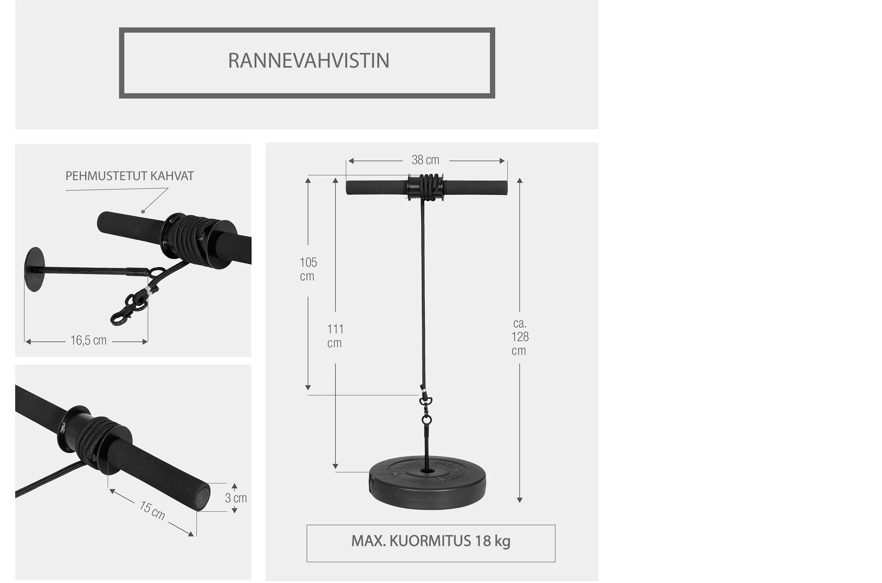 Rannevahvistin levypainovastuksella 18 kg - Image 6