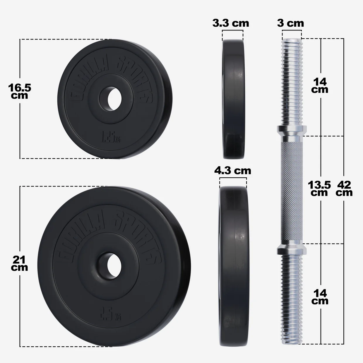 Säädettävä vinyylikäsipainosetti 30 kg - Image 4