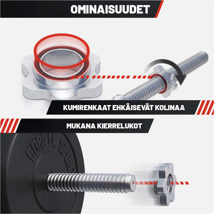 Taitettava painonnostopenkki + 100 kg levytankosarja - Image 5