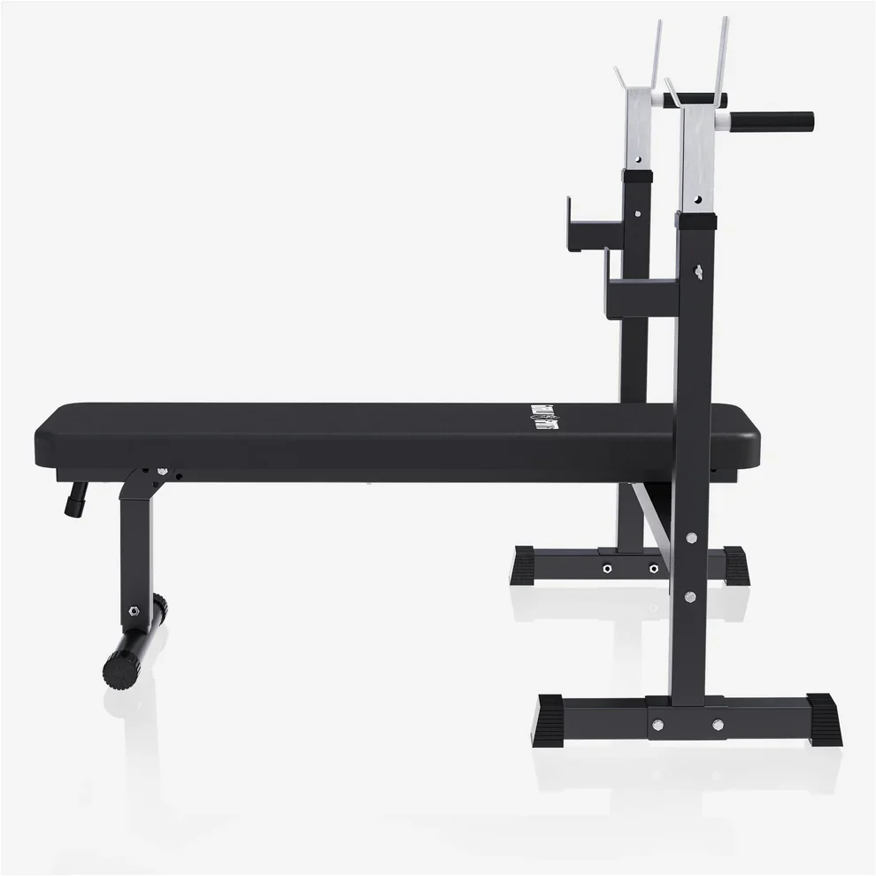 Taitettava painonnostopenkki + 70 kg levytankosarja - Image 5